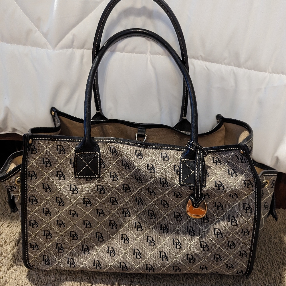 Dooney & Bourke canvas and leather tote